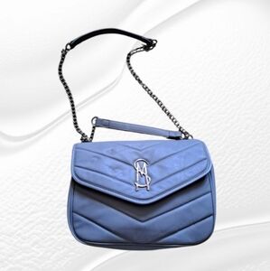 STEVE MADDEN Chain Shoulder Purse Grey Silver Bag